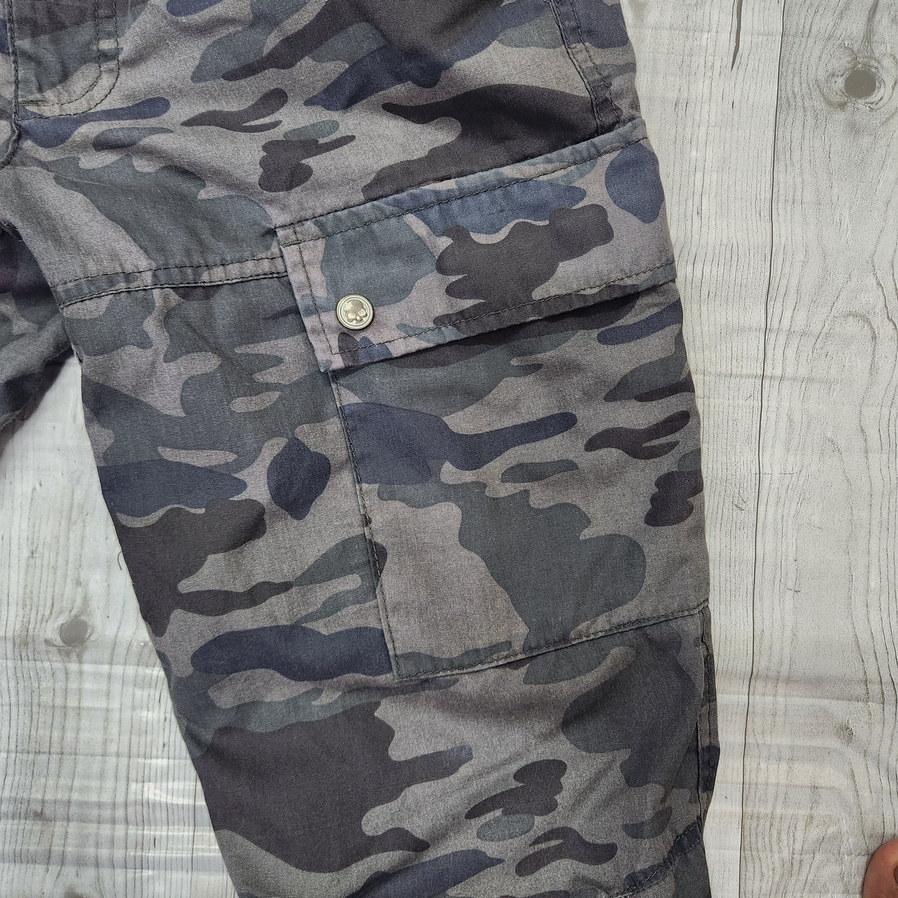 Japanese Brand - Batsu Studio Camouflage Skulls Button Cargo Pants - 5