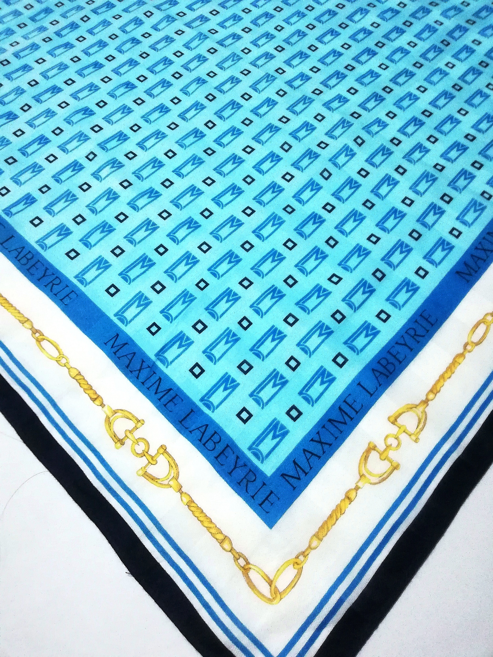 Luxury - Maxime Labeyril Paris Blue Bandana Handkerchief - 4
