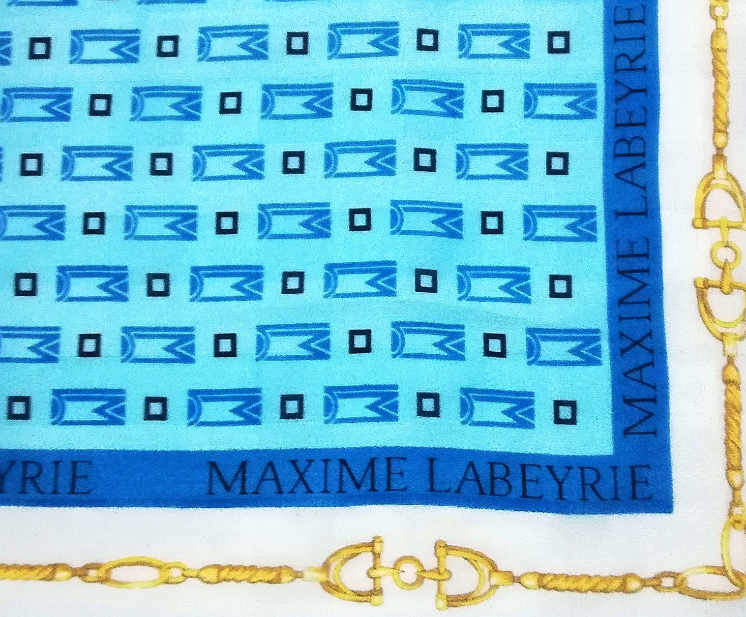 Luxury - Maxime Labeyril Paris Blue Bandana Handkerchief - 6