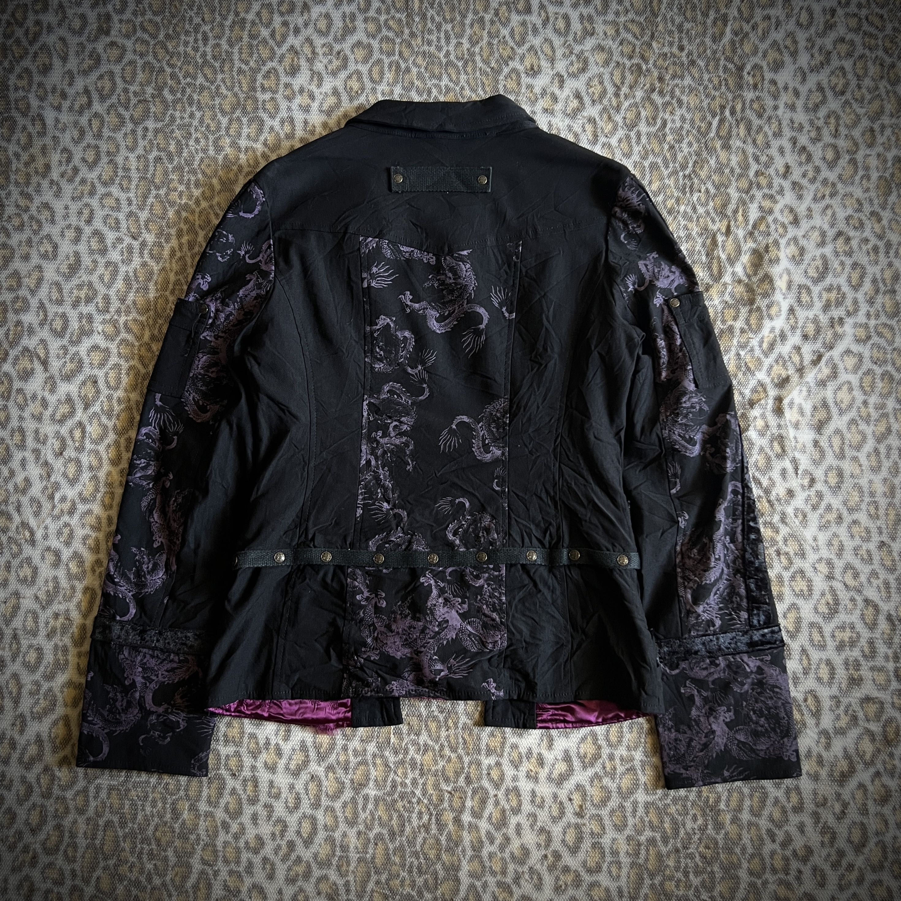 Ozz On Gothic Zip-up Velour Dragon Jacket - 10