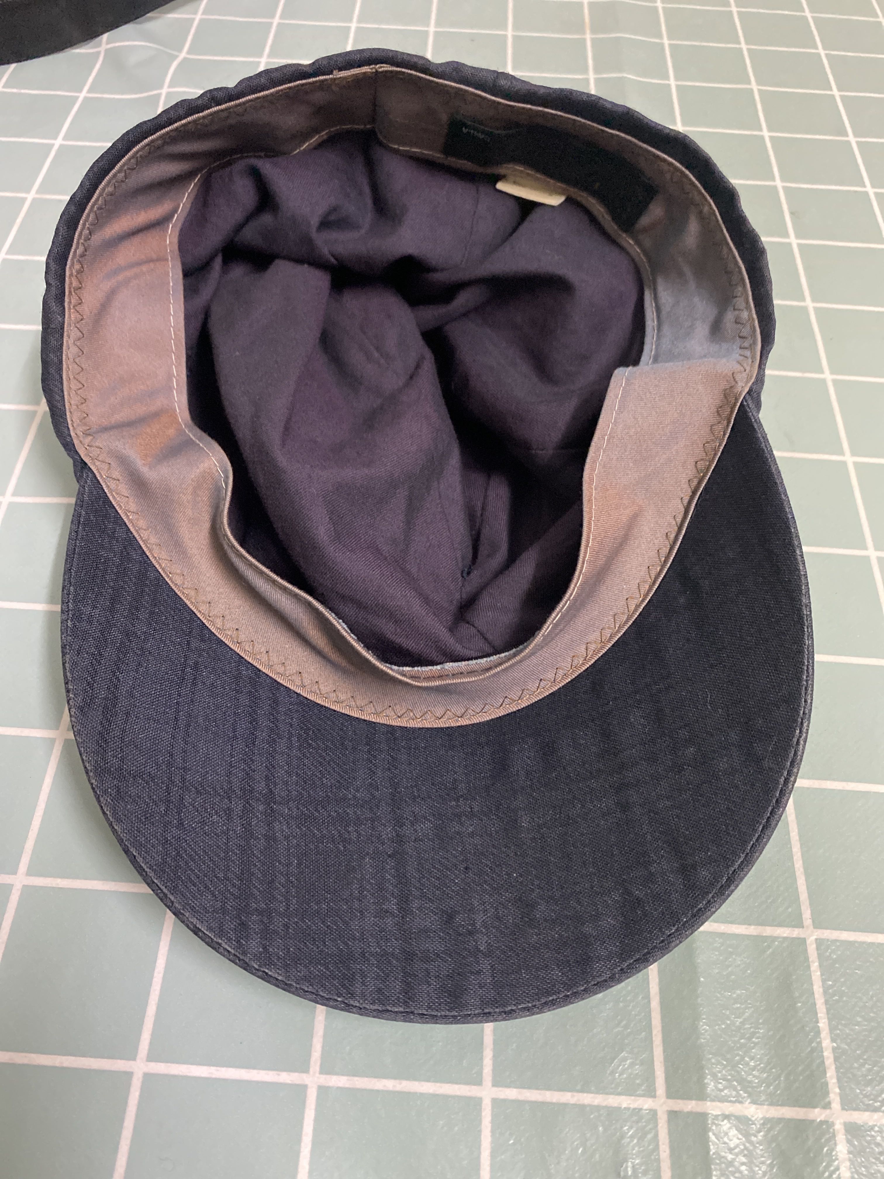 CA4LA Japan Artisan Draped Linen Cap Indigo Navy Unisex Unique Design - 4