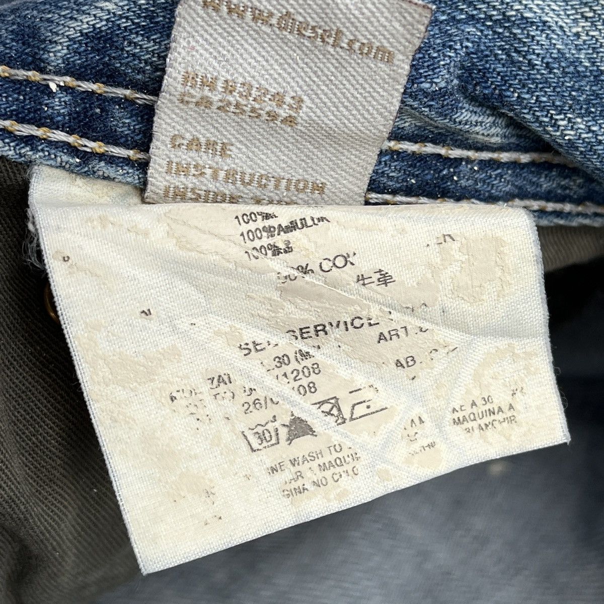 Distressed Diesel Black Zatiny Denim Jeans Made In Italy - 10