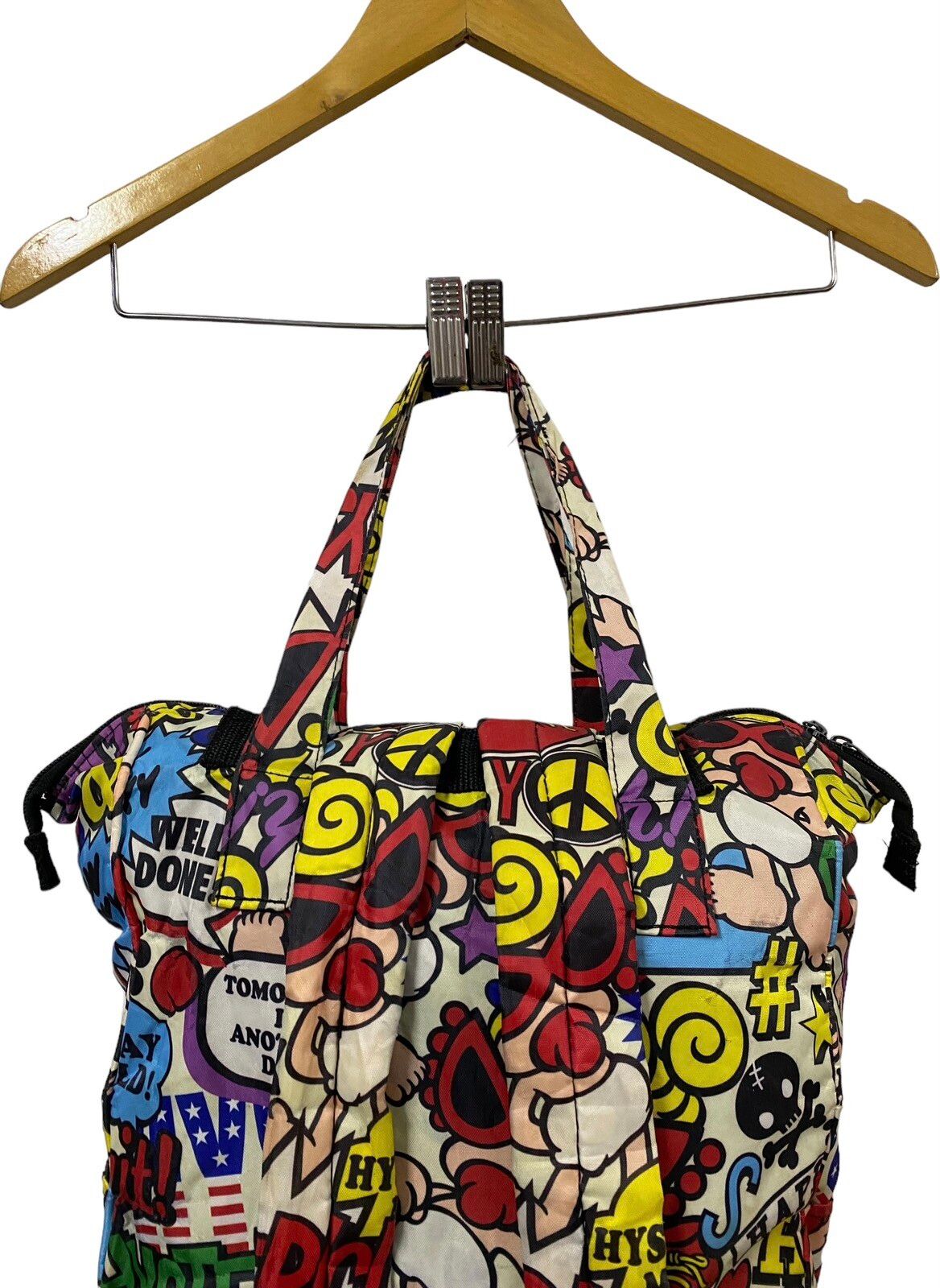 Vtg🔥Hysteric Mini All Over Print Characters 2 Way Backpack - 7