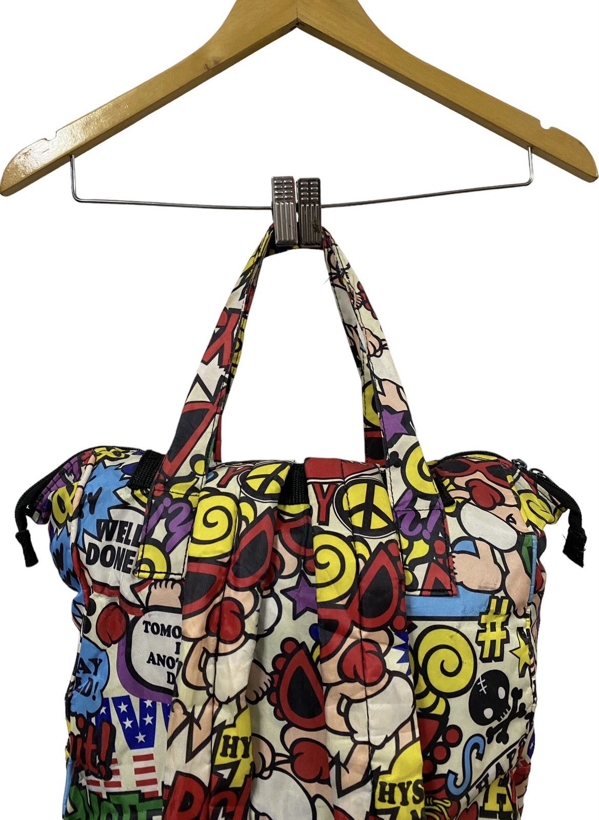 Vtg🔥Hysteric Mini All Over Print Characters 2 Way Backpack - 7