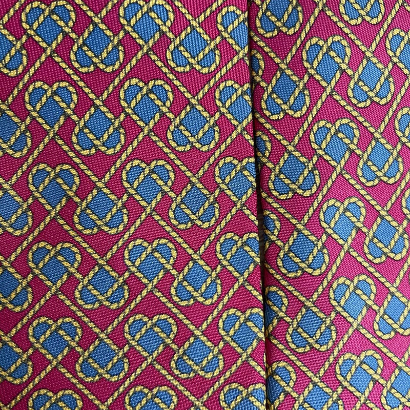 Hermes Paris Silk Tie 7308 EA Hearts Red - 1