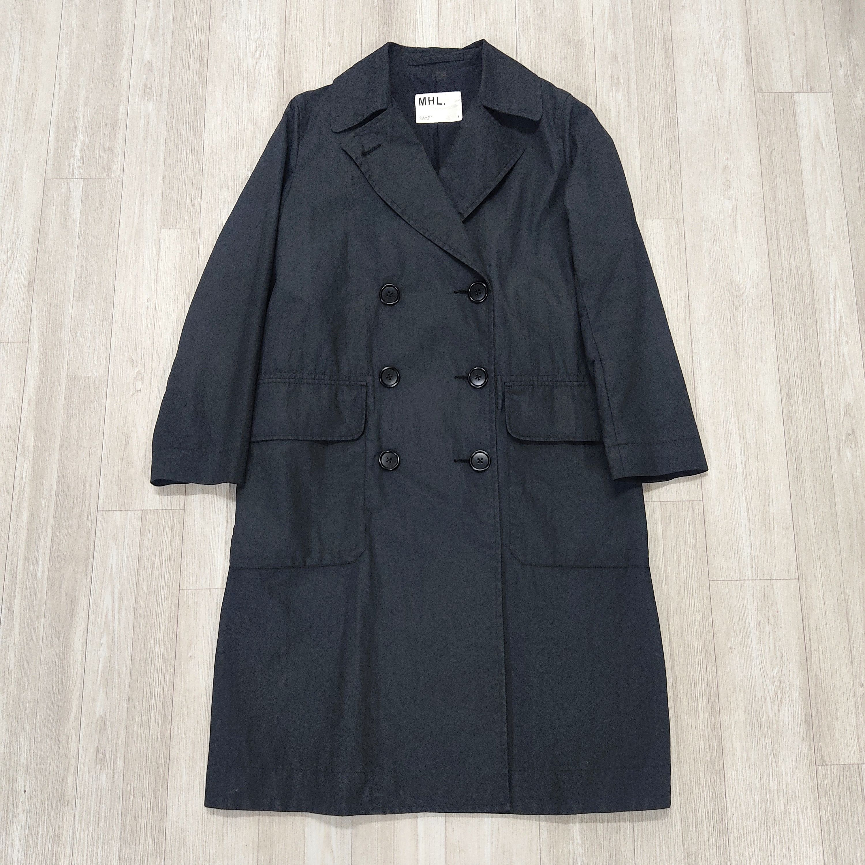 MARGARET HOWELL Double Breasted Long Coat Jacket - 3