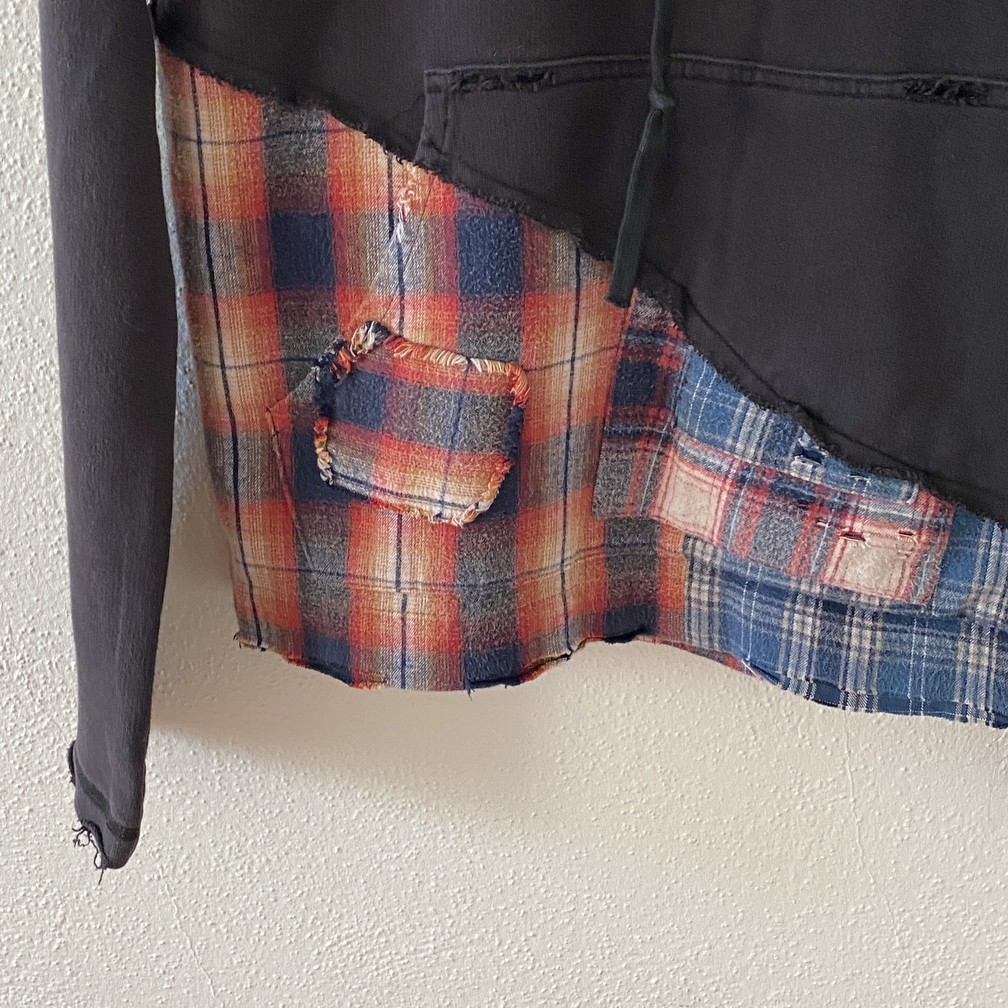 50/50 Mixed Plaid Hoodie - 2