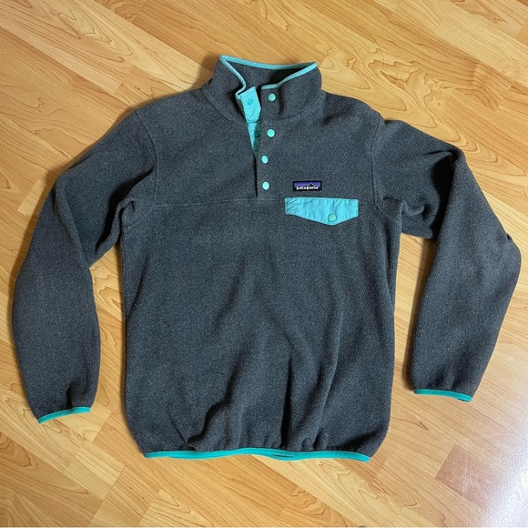 Patagonia Synchilla Snap-T Fleece Pullover Gray Teal - 5