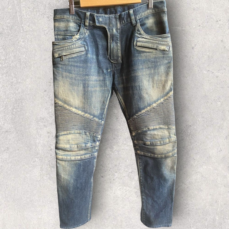 Fall13 Rust Wash Biker Jeans - 1