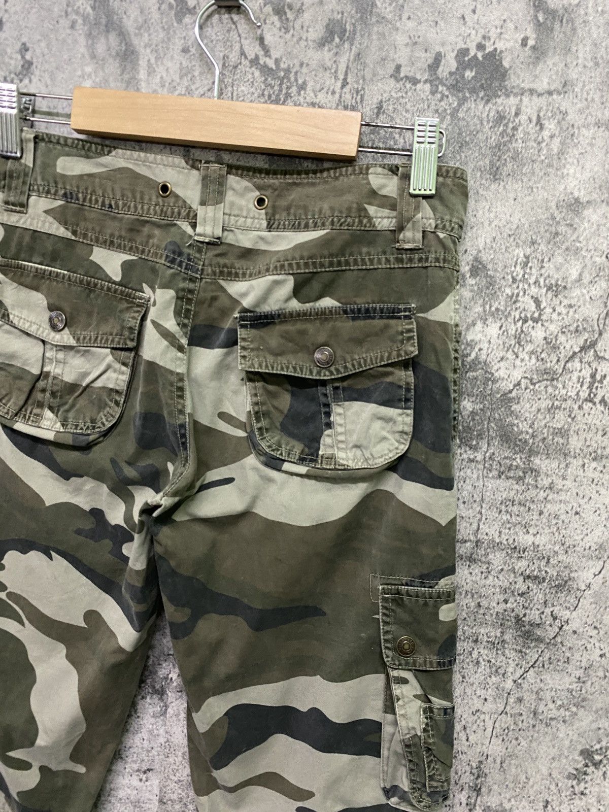 Military - Japan Camo Tactical Multipocket Low Rise FLARE Pants - 13