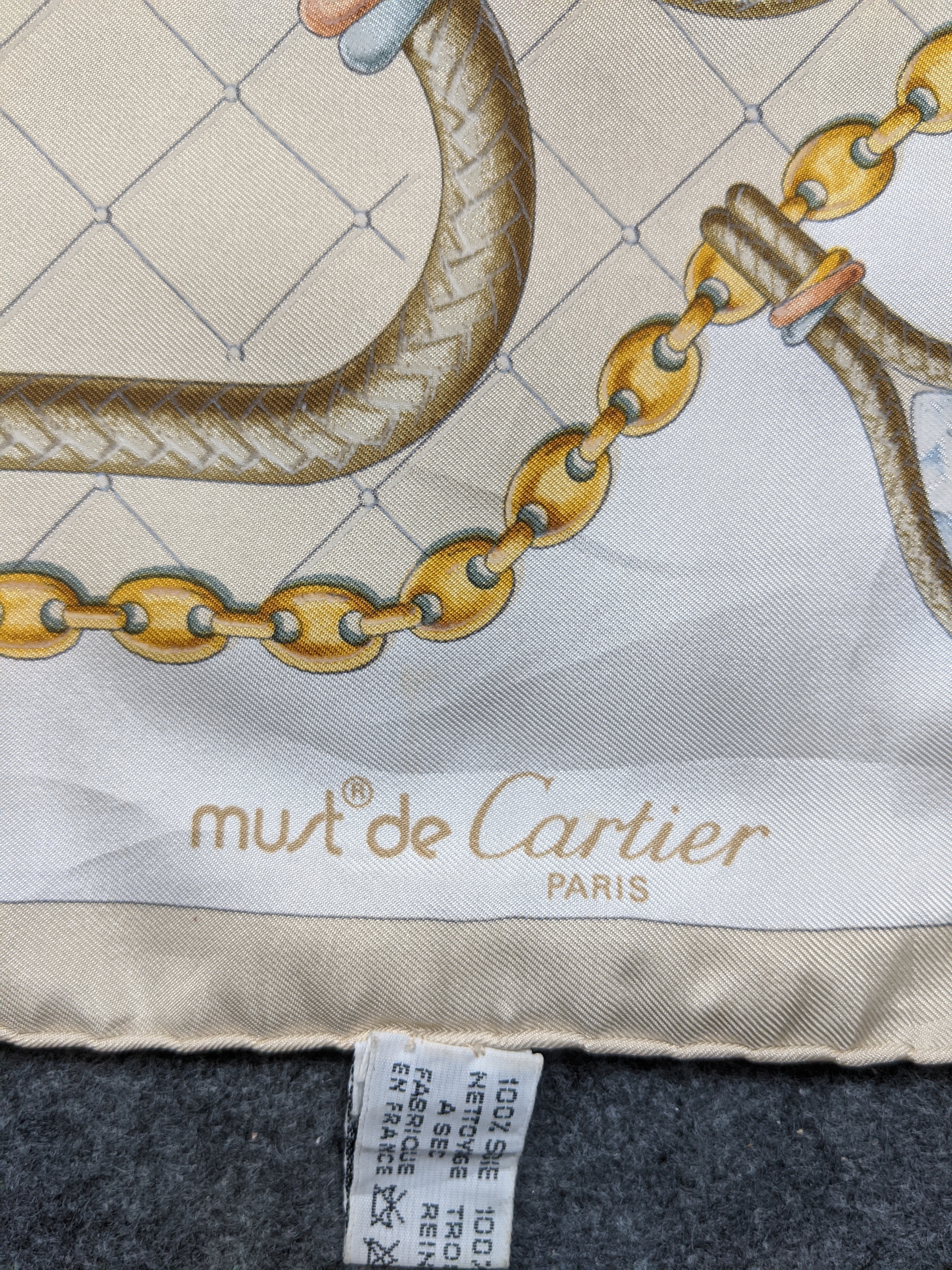 Must De Cartier Chain Silk Scarf - 3