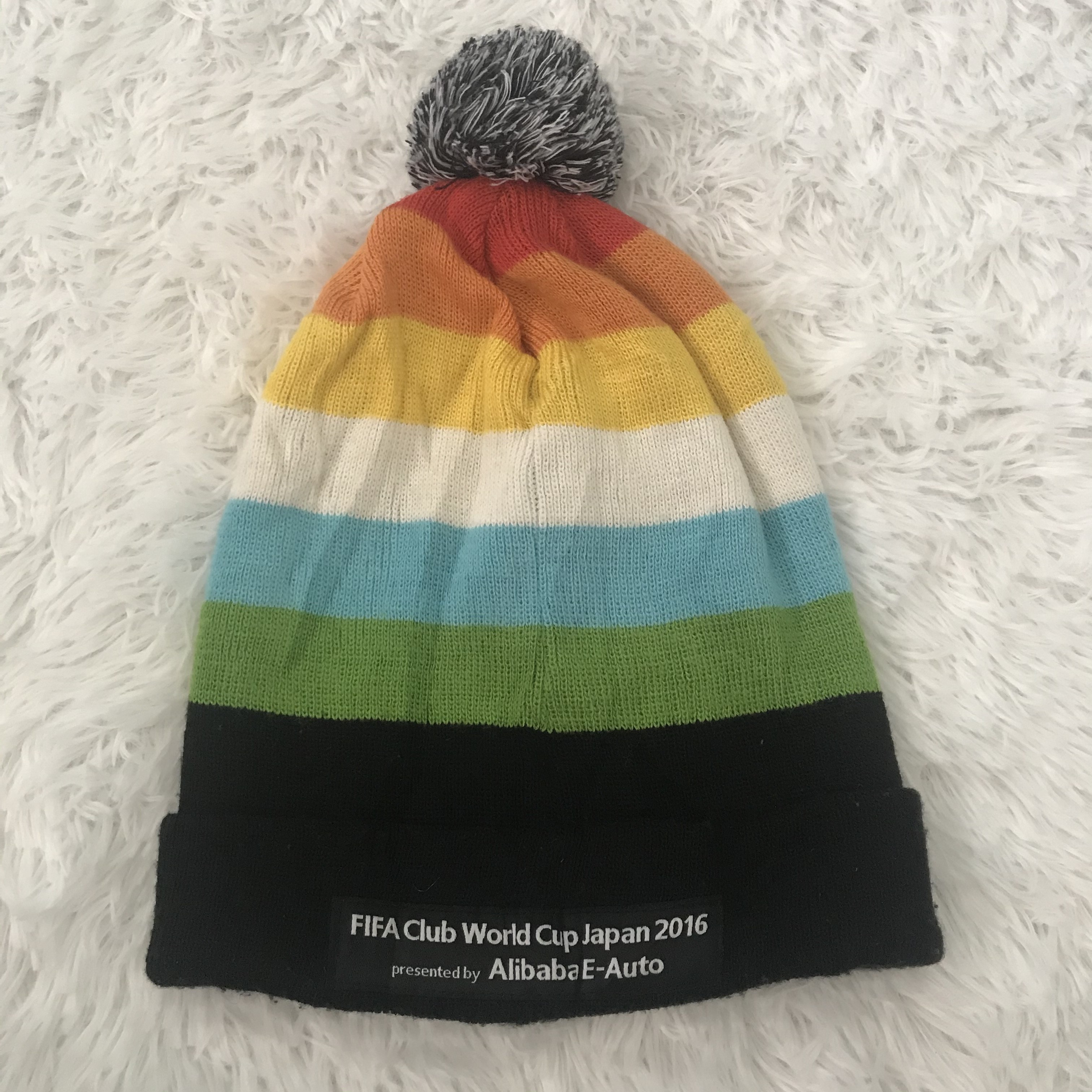 Rare Fifa Club World Cup Japan 2016 x adidas 3 stripes big logo embroidery beanie hat - 5