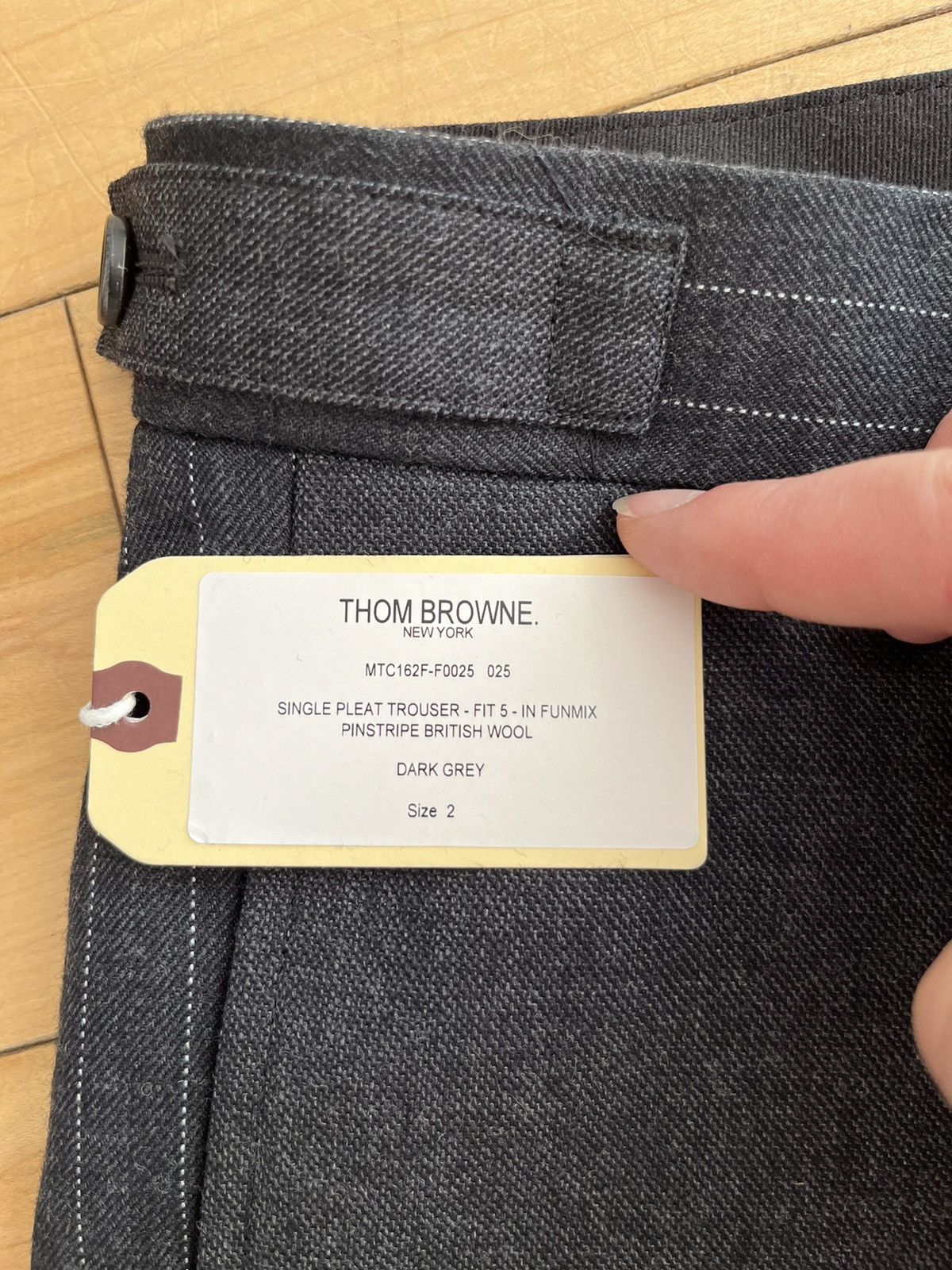 NWT - Thom Browne Panelled Pinstripe Wool Trousers - 8