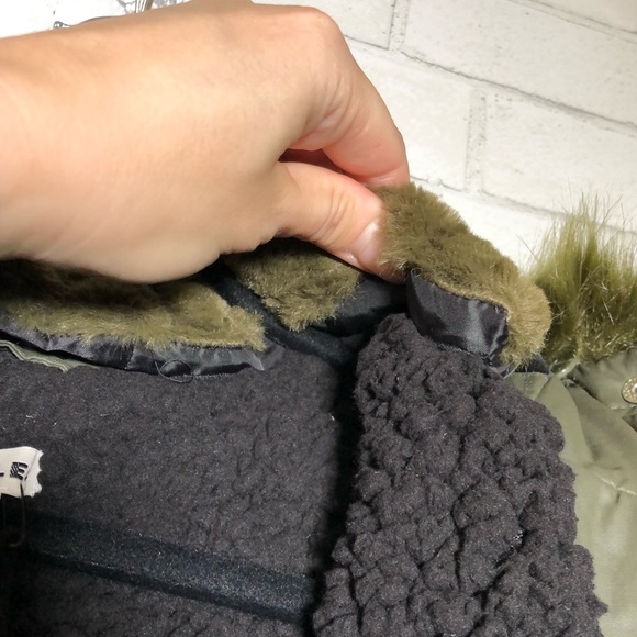 Whistles “Karlie” Olive Waxy Fur Trim Parka - 11