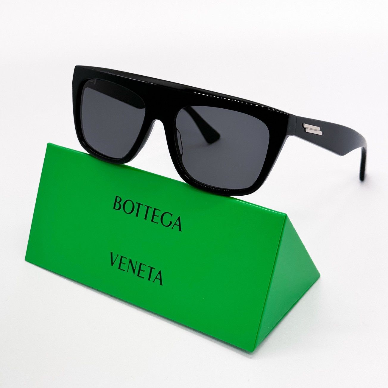 NEW BOTTEGA VENETA BV1060S 001 BLACK GREY UNISEX SUNGLASSES - 1