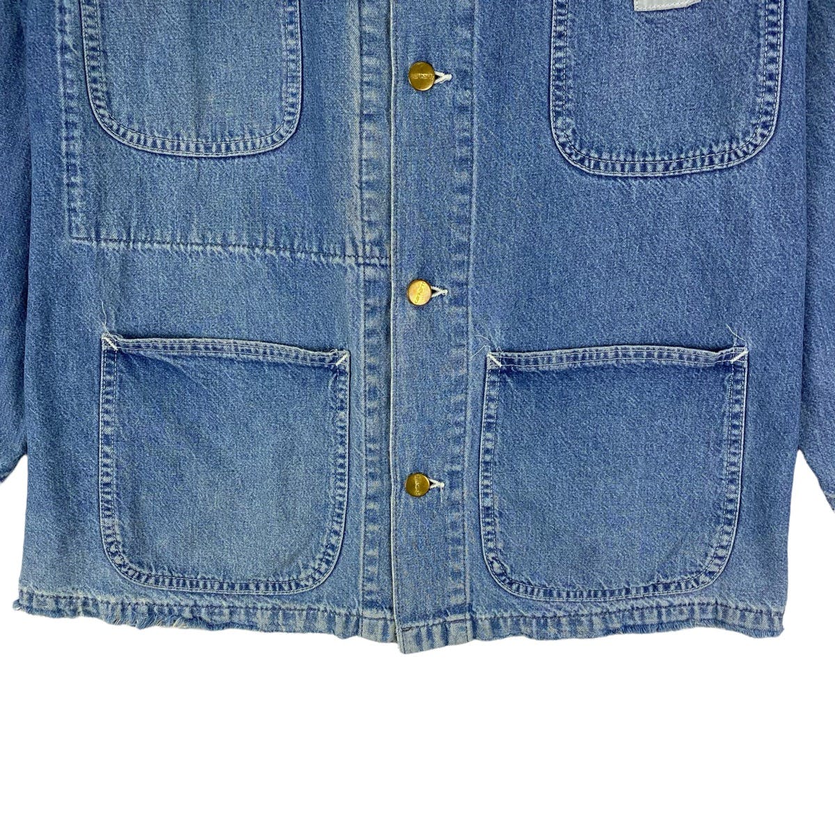 Vintage Carhartt Michigan Denim Chore Distressed Jacket - 13