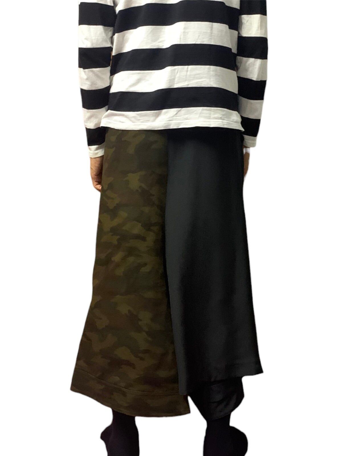 Yohji Yamamoto Signature Hakama Skirt Hybrid Silk Camo - 9
