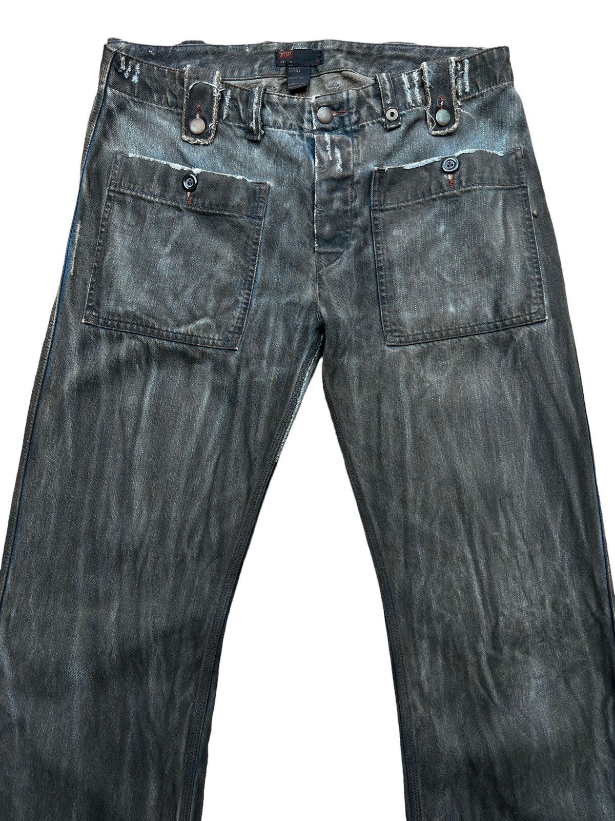 Rare🔥Diesel MultiPocket Distressed Baggy Bondage Jeans 34x34 - 4