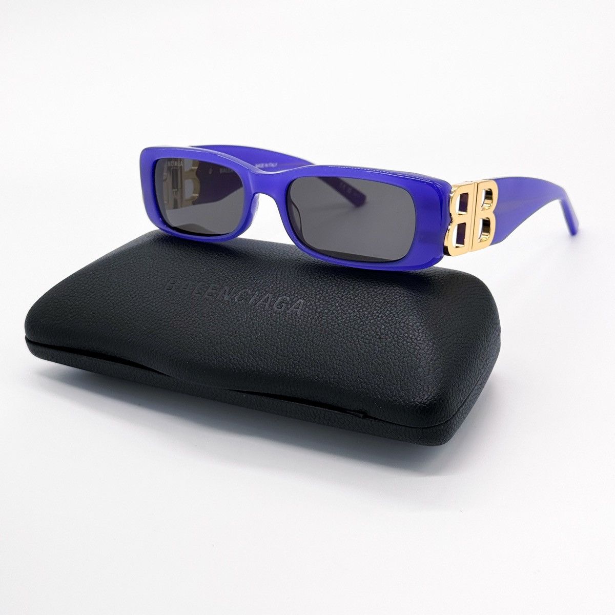 NEW BALENCIAGA BB0096S 004 SQUARE VIOLET UNISEX SUNGLASSES - 3