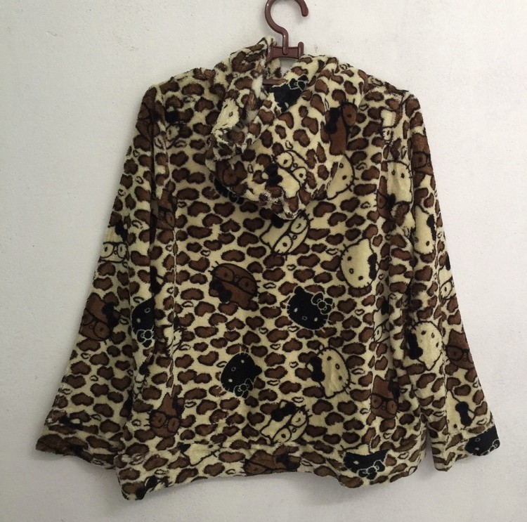 Japanese Brand - Full print hello kitty cartoon fleece hoodie - 5