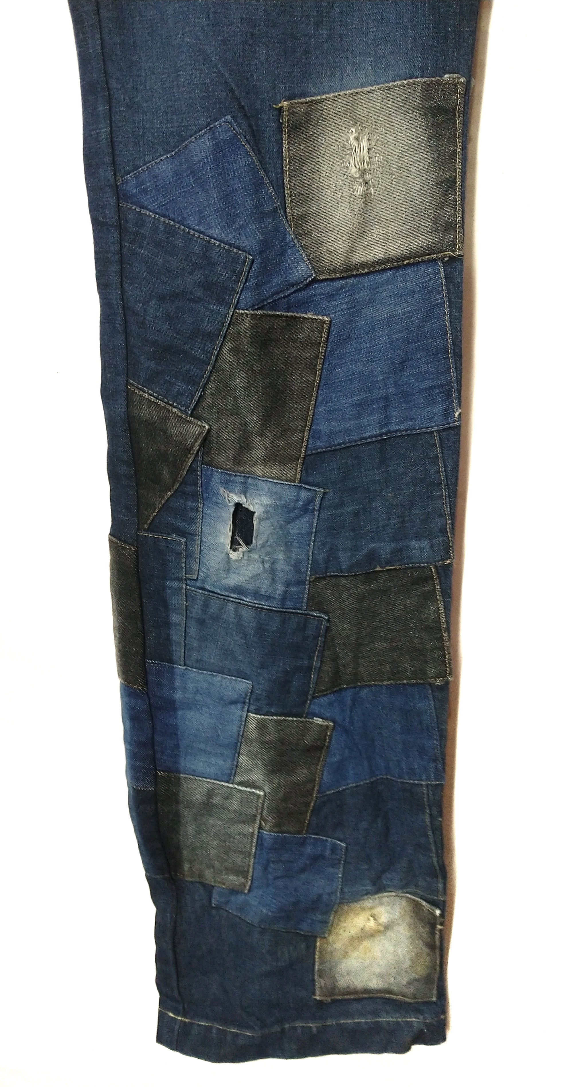 Distressed Denim - Junya Watanabe style woman patchwork denim by Morgan - 5