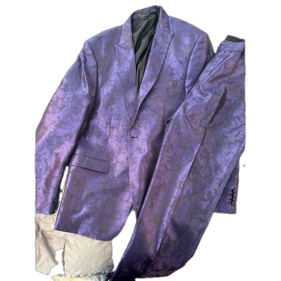 Cloudstyle Mens 2 Piece Paisley Dress Suit - 1