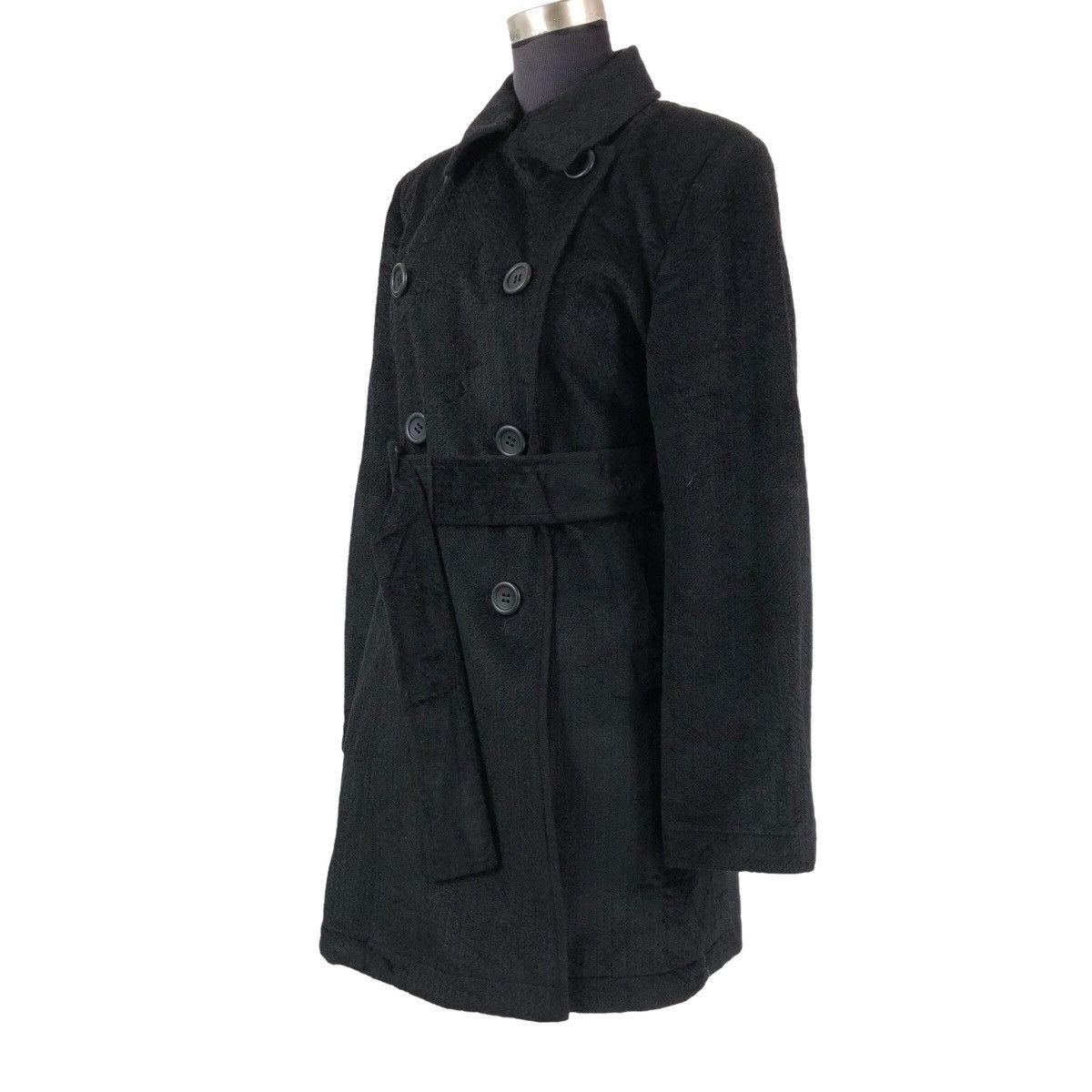 Vintage 90s Mary Quant Wool Trench Coat - 3