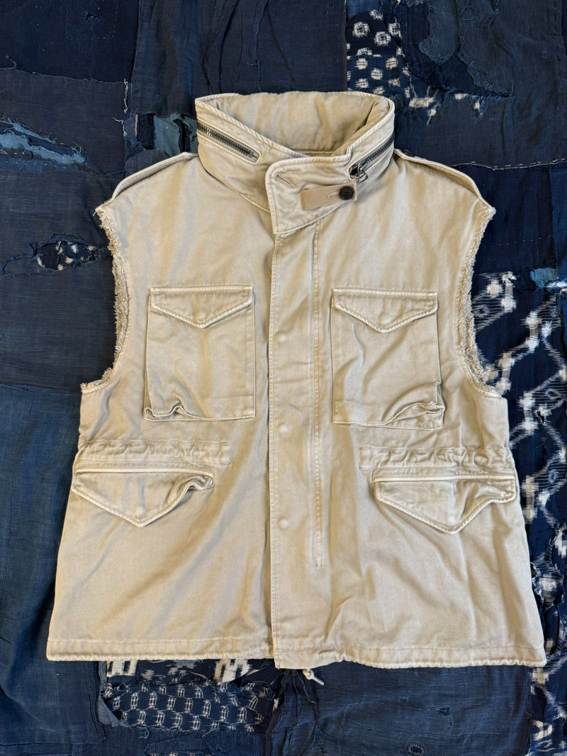 VISVIM 24SS BICKLE VEST distressed vest work jacket - 1