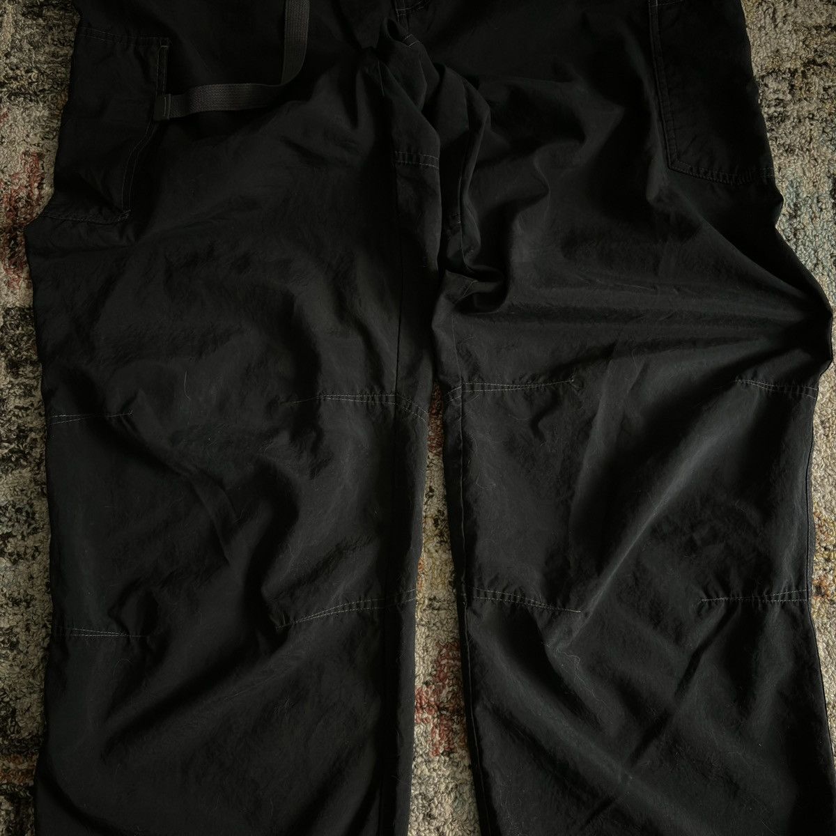 Elastic belted hiking pants contrast stitching polyester - 3