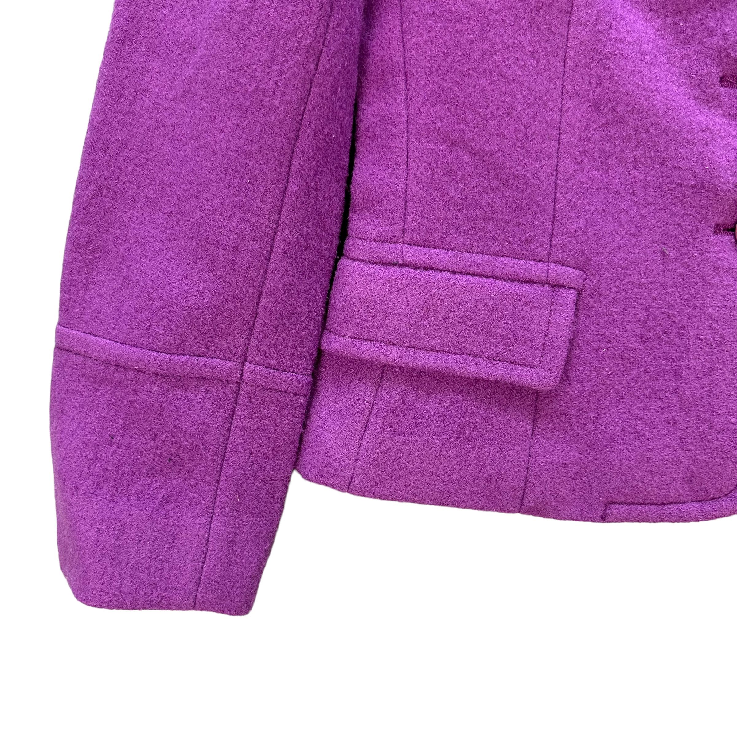 Designer - Max Mara Purple Wool Double Collar Jacket #9132-60 - 4