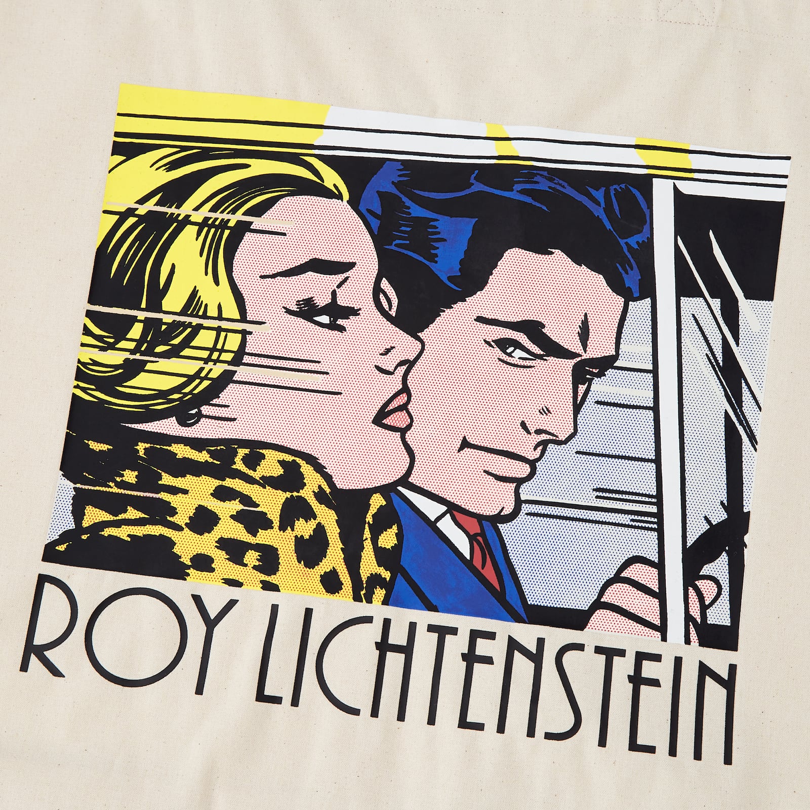 Vintage - Roy Lichtenstein White Eco-Friendly Printed Bag (L) - 2