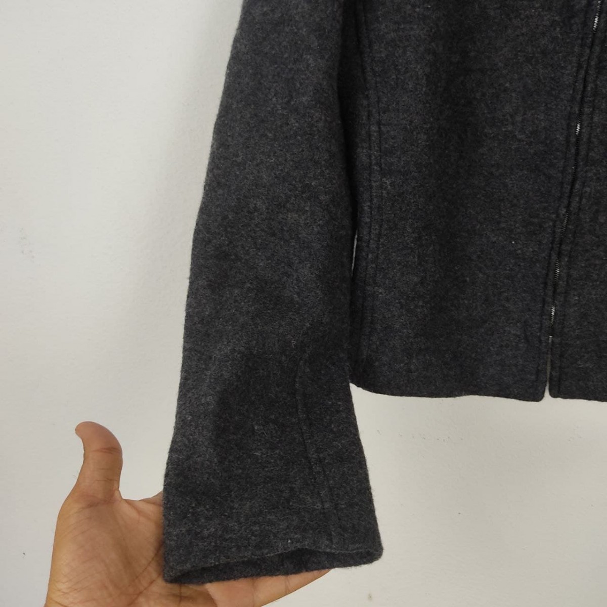 Agnes B. - Homme Paris Grey Wool Jacket - 4