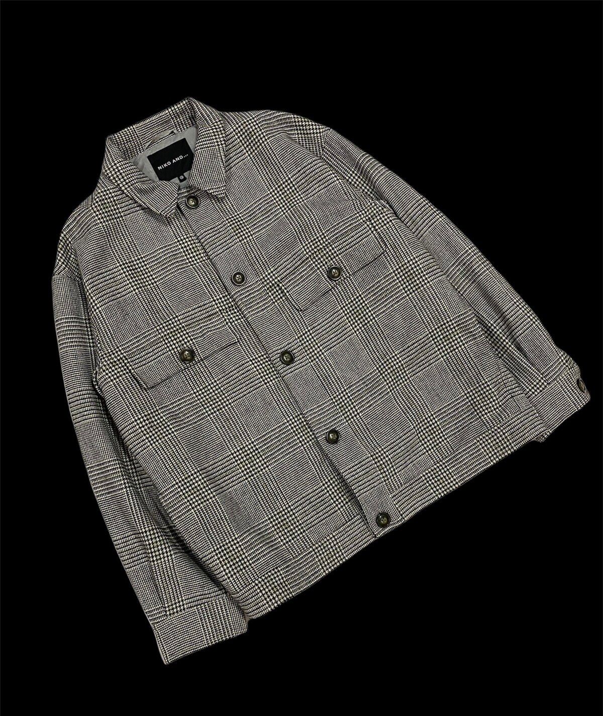 Niko And Japanese Brand Plaid Button Wool Jacket - 2