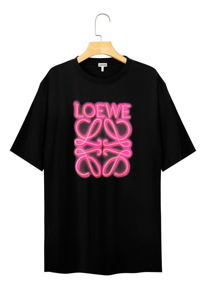 Loewe Loewe Neon T Shirt Black / Fluo Pink - H526Y22X12-8964