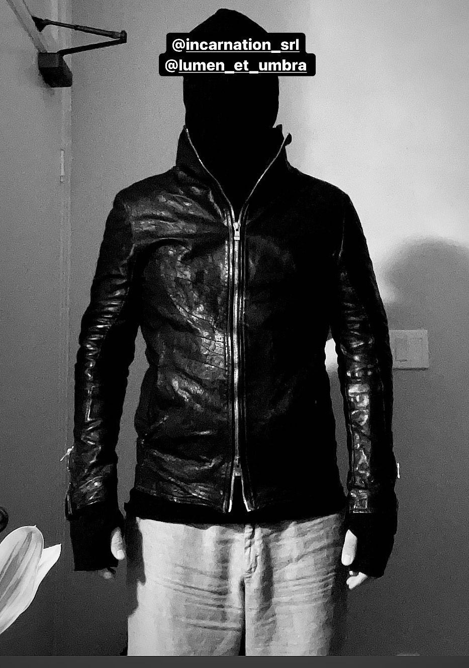 *Last drop* Bison Leather High neck jacket - 9