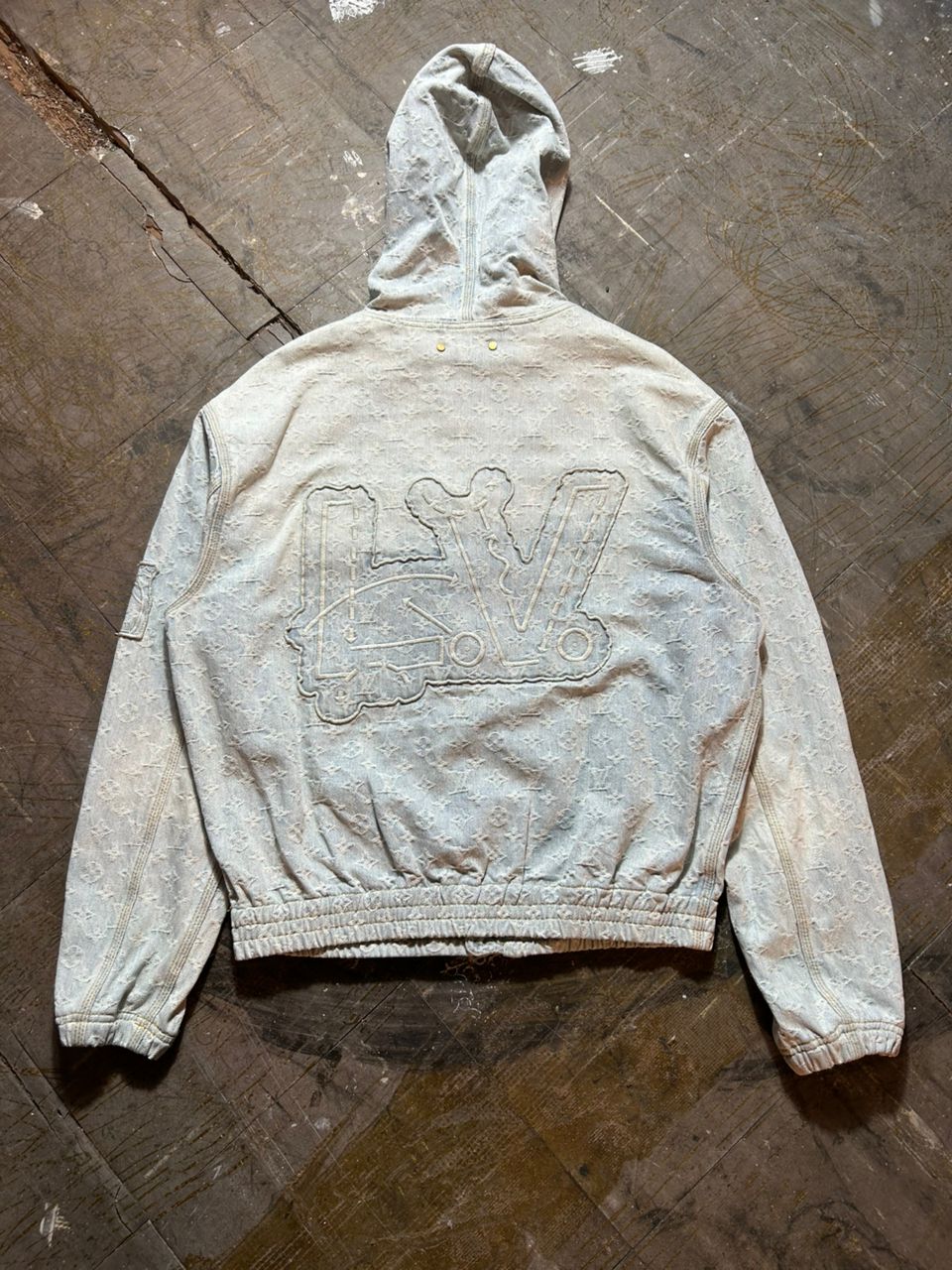 louis vuitton NBA monogram denim jacket - 3