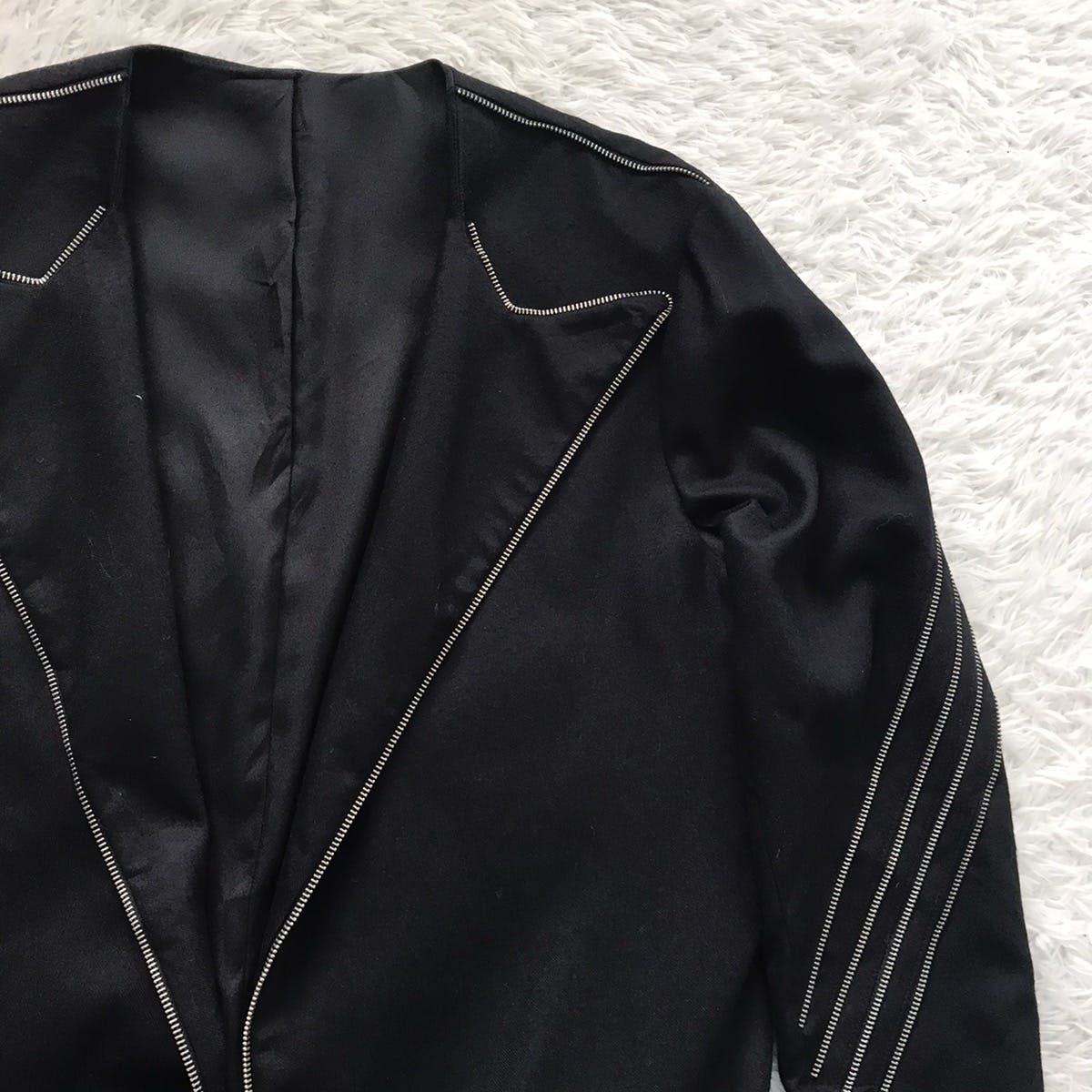 Custom - 💥Rare Goth Punk Bondage Belt Long Coat Jacket Zip Railing - 14