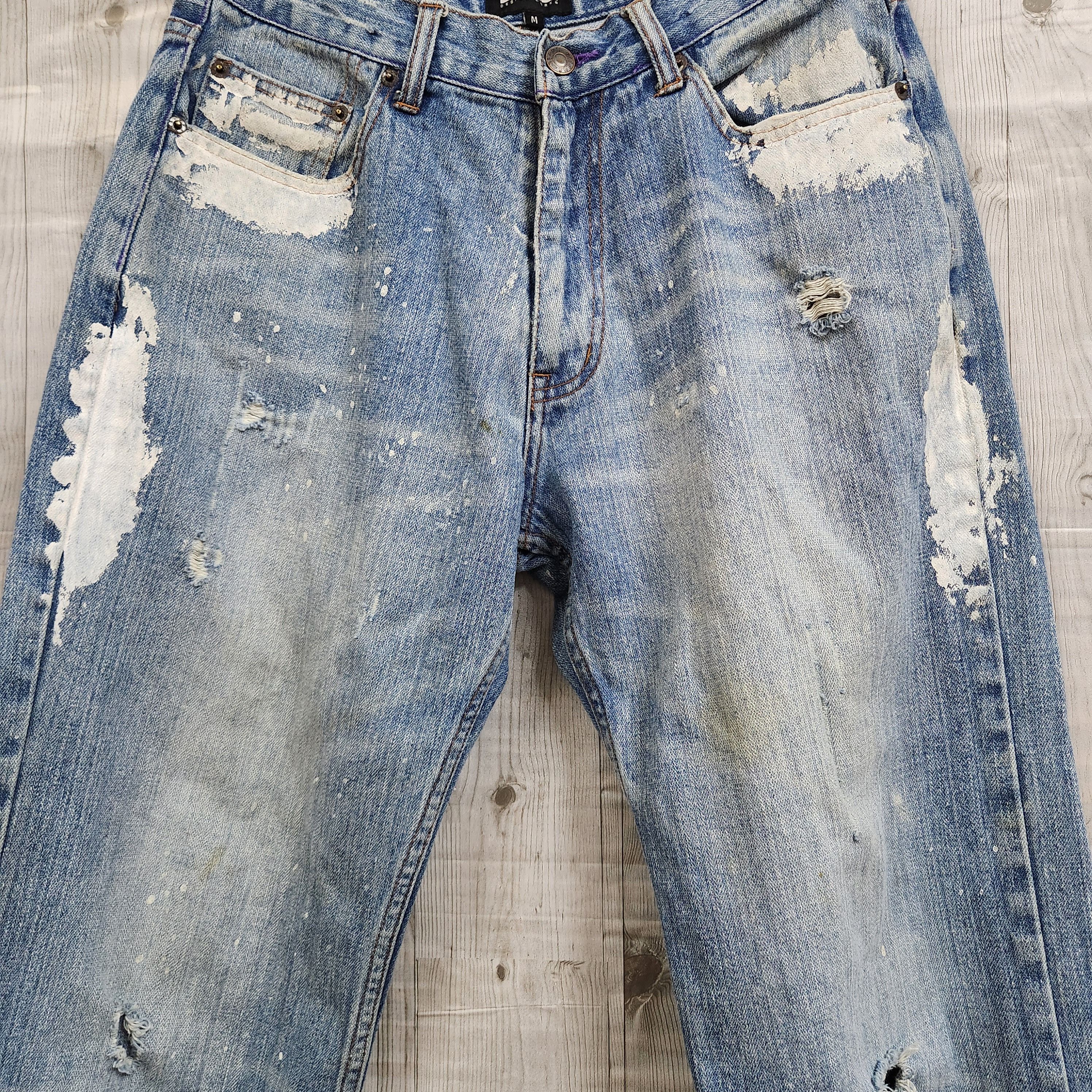 Japanese Brand - Painter Splattered Nylaus Denim Jeans Japan - 19