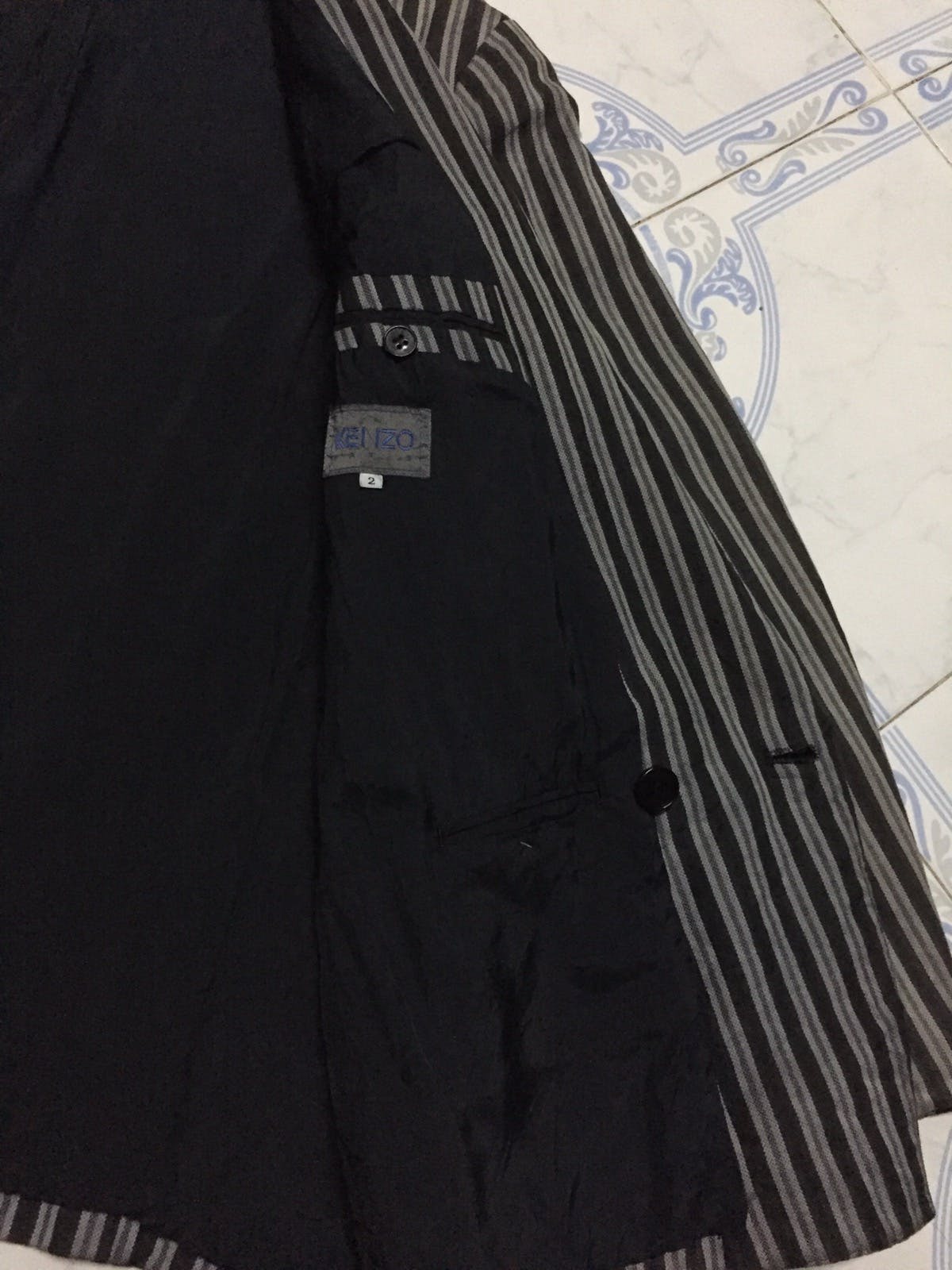 Kenzo Zebra Stripes Jacket Coat Made in Japan - 17