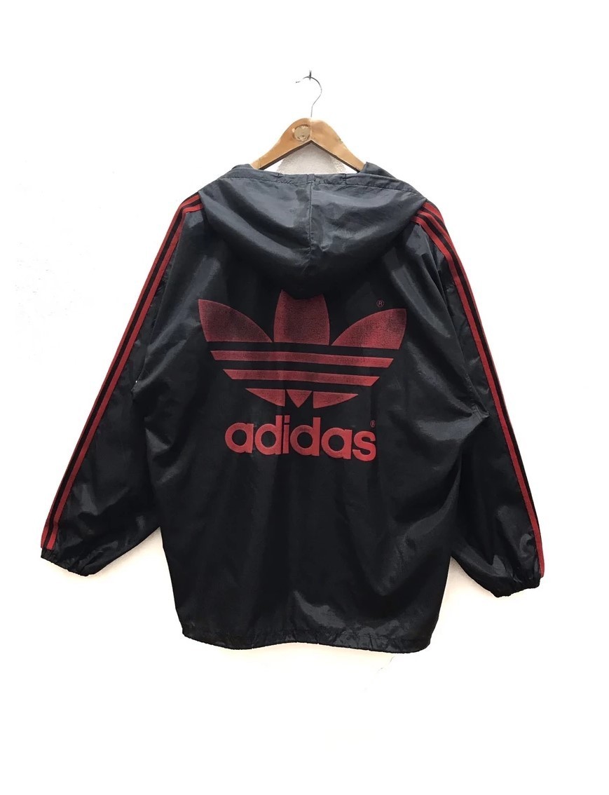 Vintage Adidas Big Logo Spellout Windbreaker Hoodies Jacket - 1
