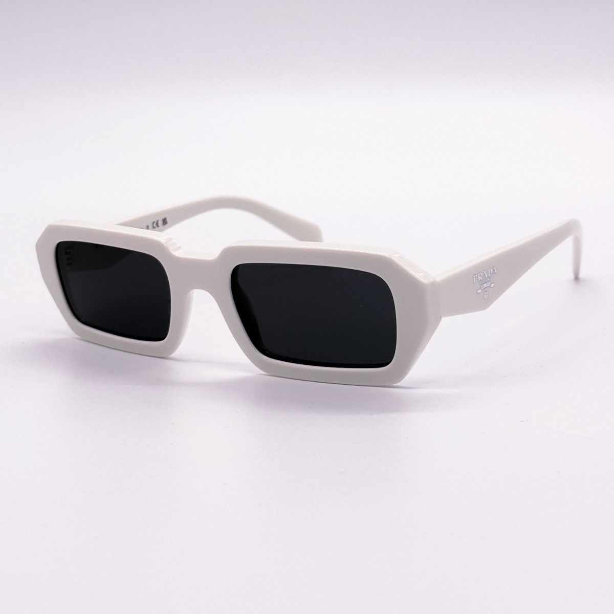 NEW PRADA PRA12S 17K08Z SUNGLASSES PRA 12S WHITE SPR A12 - 3