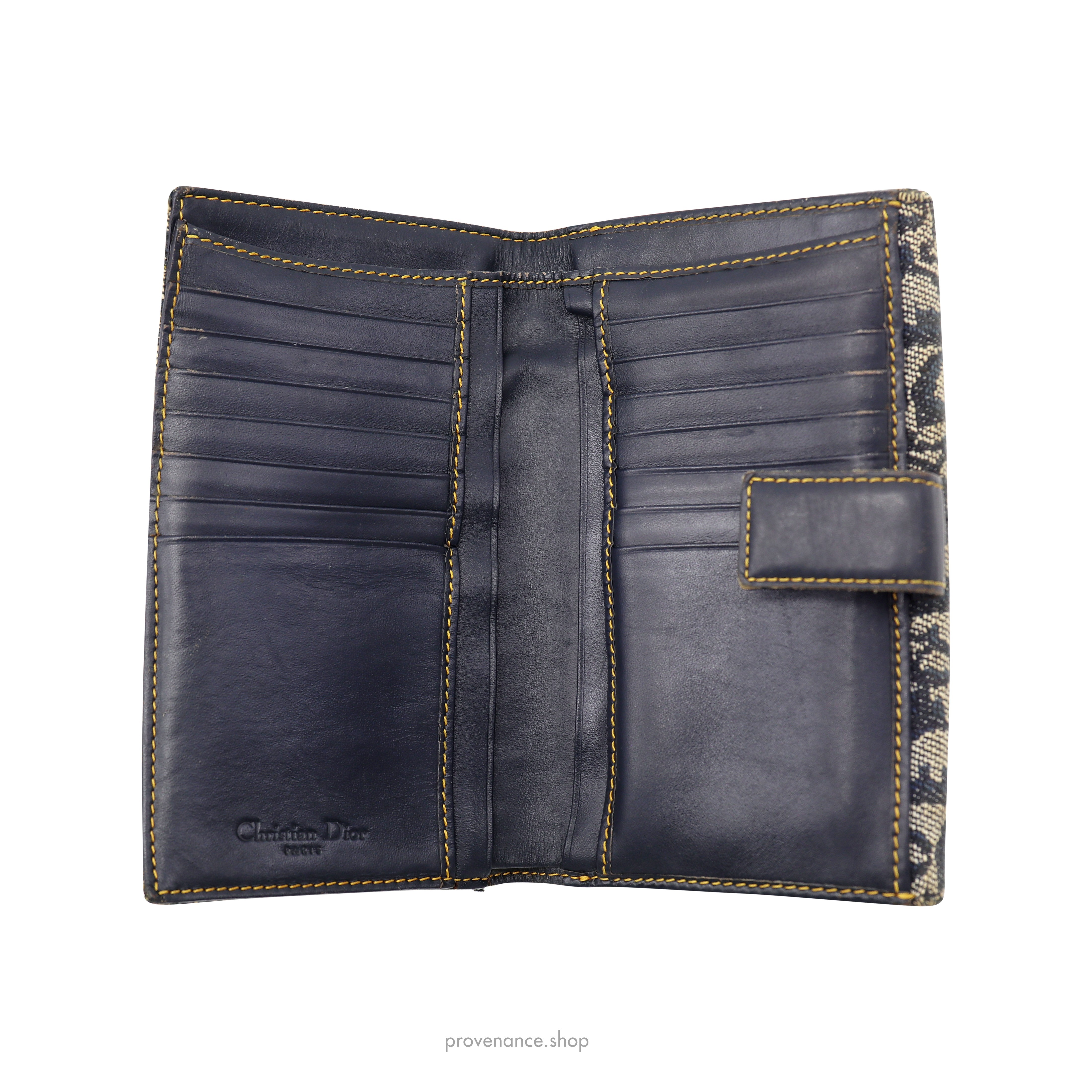 Dior Oblique Long Wallet - Navy Trotter - 5