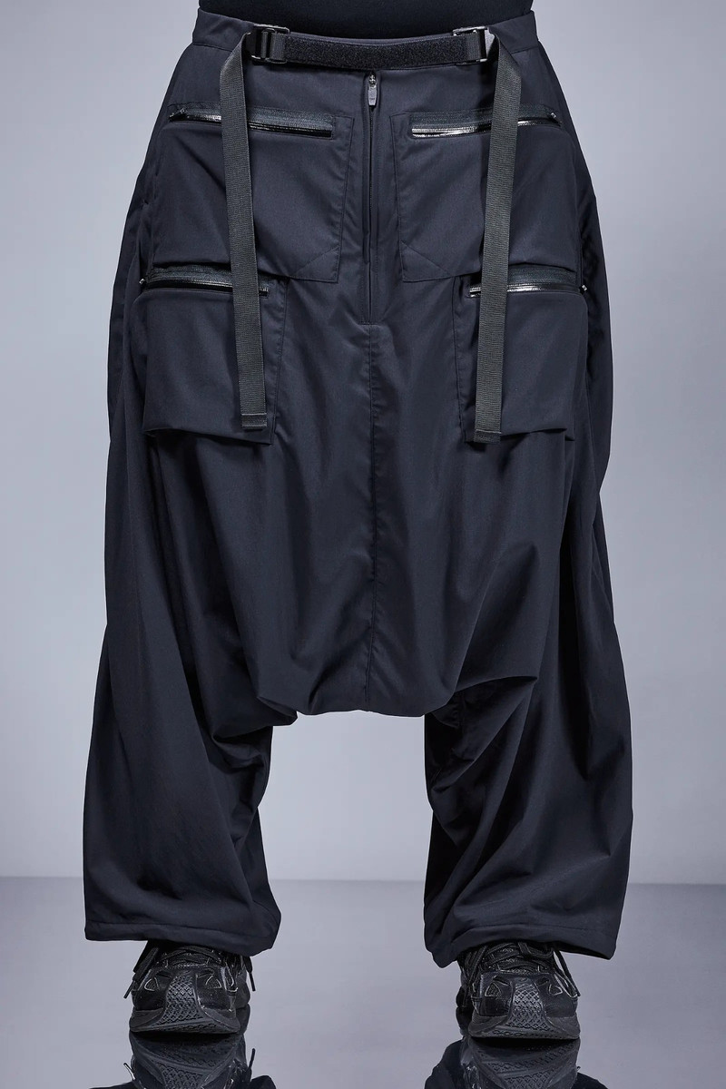 P58A-M Nylon Stretch Ultrawide Cargo Trouser Black Gen. 1 - 1