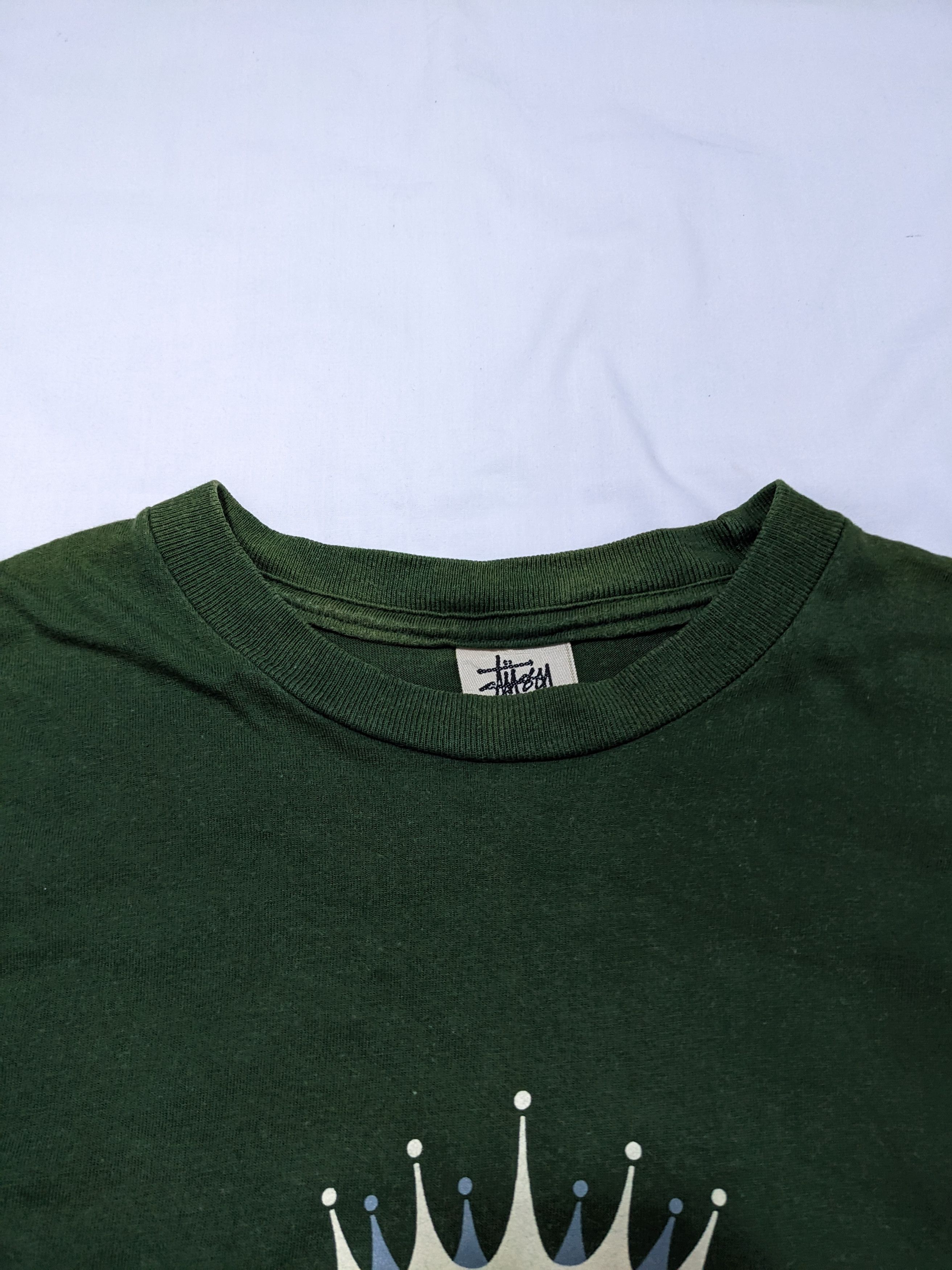 RARE Vintage 90s Stussy Deluxe Crown Center Logo Tee - 3