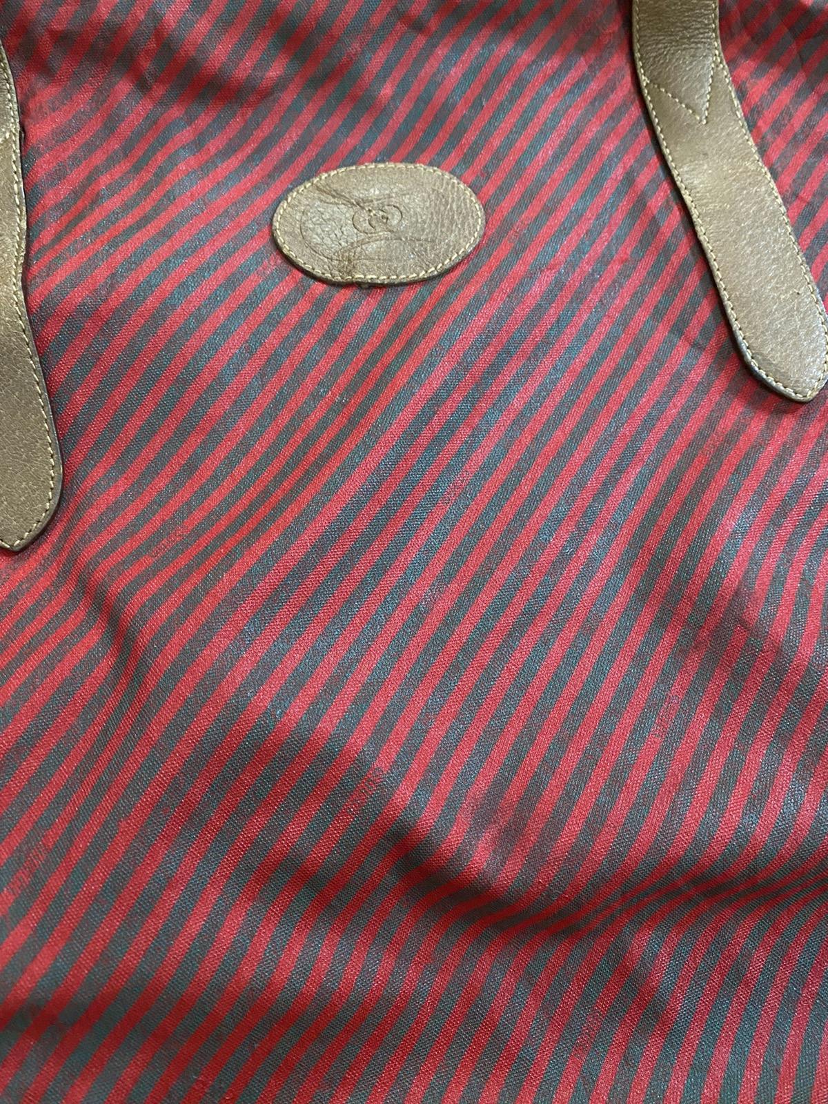 Vintage GUCCI Accessory Collection Striped Travel Duffle Bag - 6