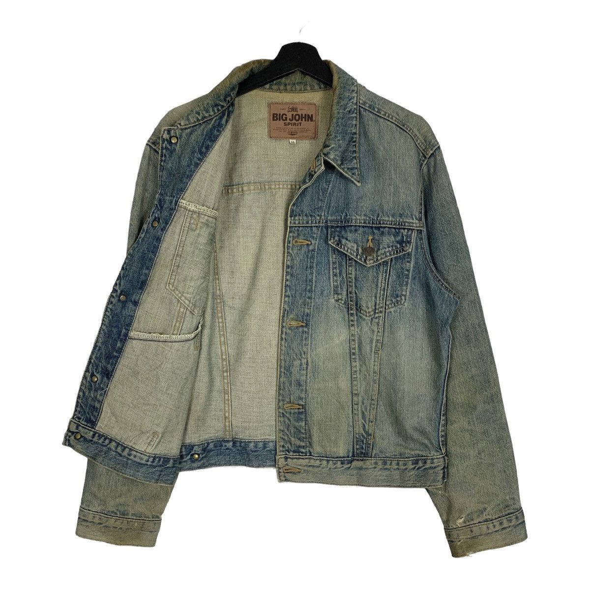 Vintage 80s Big John Spirit Button Denim Jacket Size M - 7