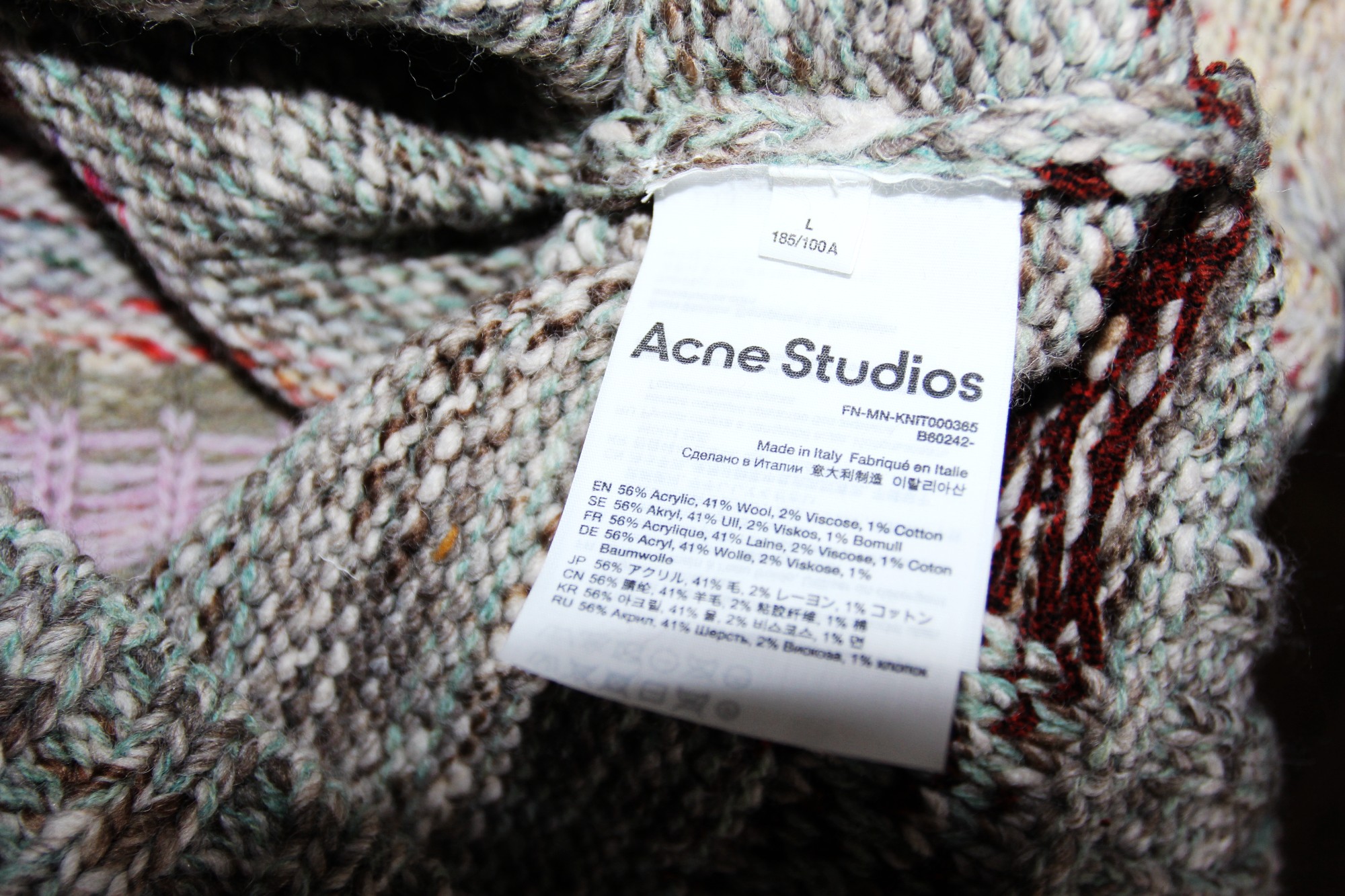 BNWT SS23 ACNE STUDIOS DECONSTRUCTED SWEATER L - 8