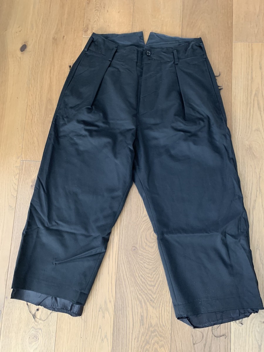 Sulvam - Black wool wide pants L - 1