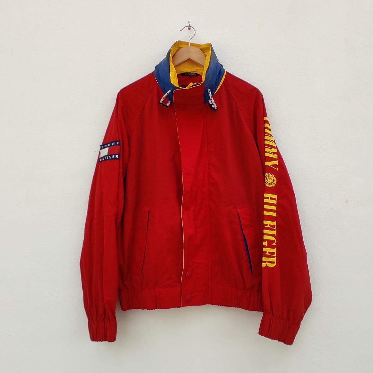 Tommy Hilfiger - Red Color Block Hoodie Jacket - 1