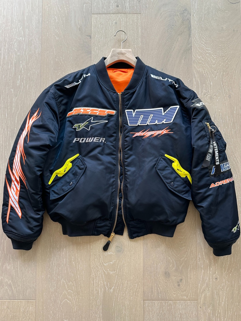 Vetements X Alpha AW21 Racing Elements Three-Dimensional Silicone Bomber Jacket - 1